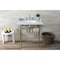 Kingston Brass 30 Carrara Marble Console Sink with Brass Legs, Marble WhiteBrushed Brass LMS3022M8SQ7 - alternate 2